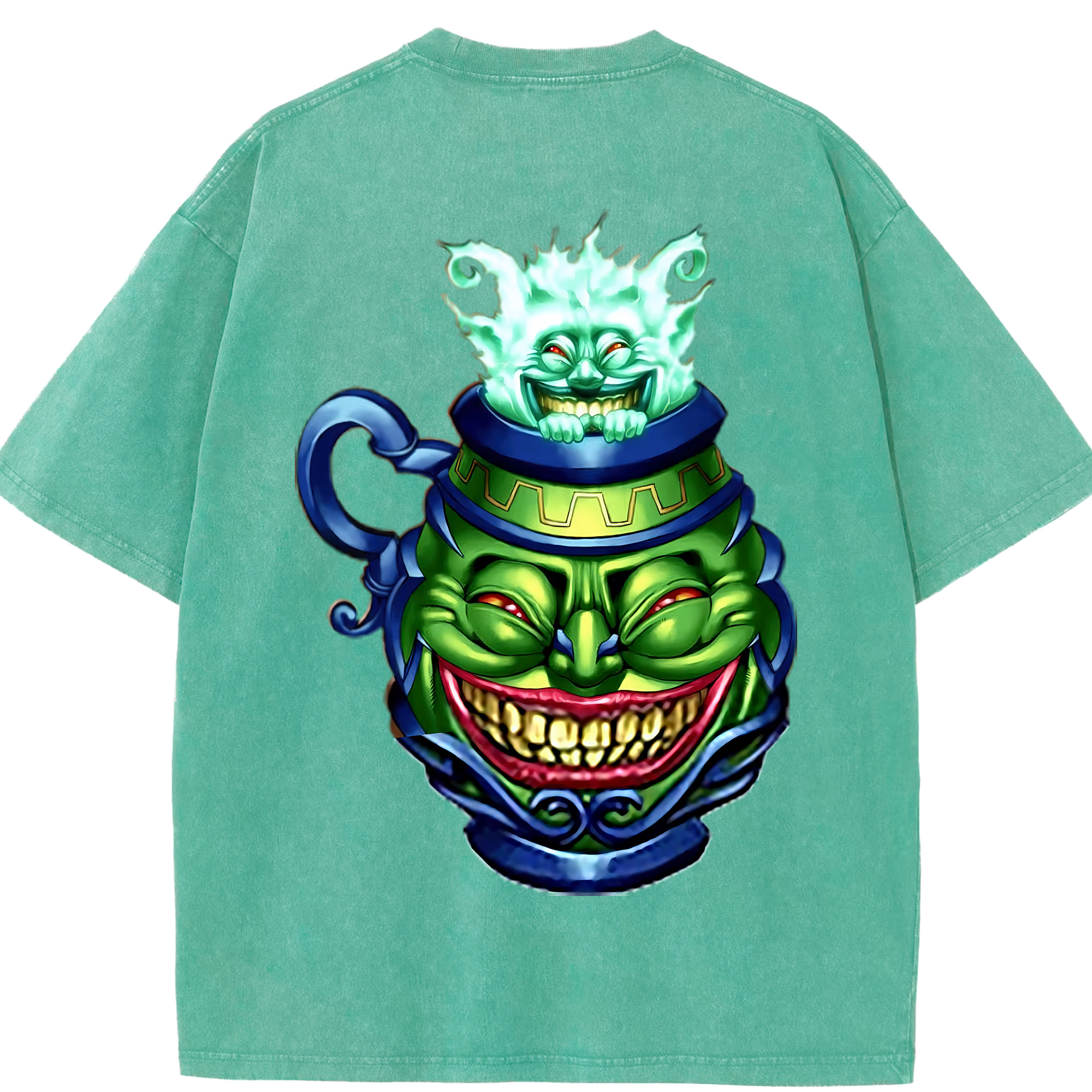 （画像用） 遊☆戯☆王 Yu-Gi-Oh! 綿100% ヴィンテージ風 半袖Tシャツ（背面プリント）